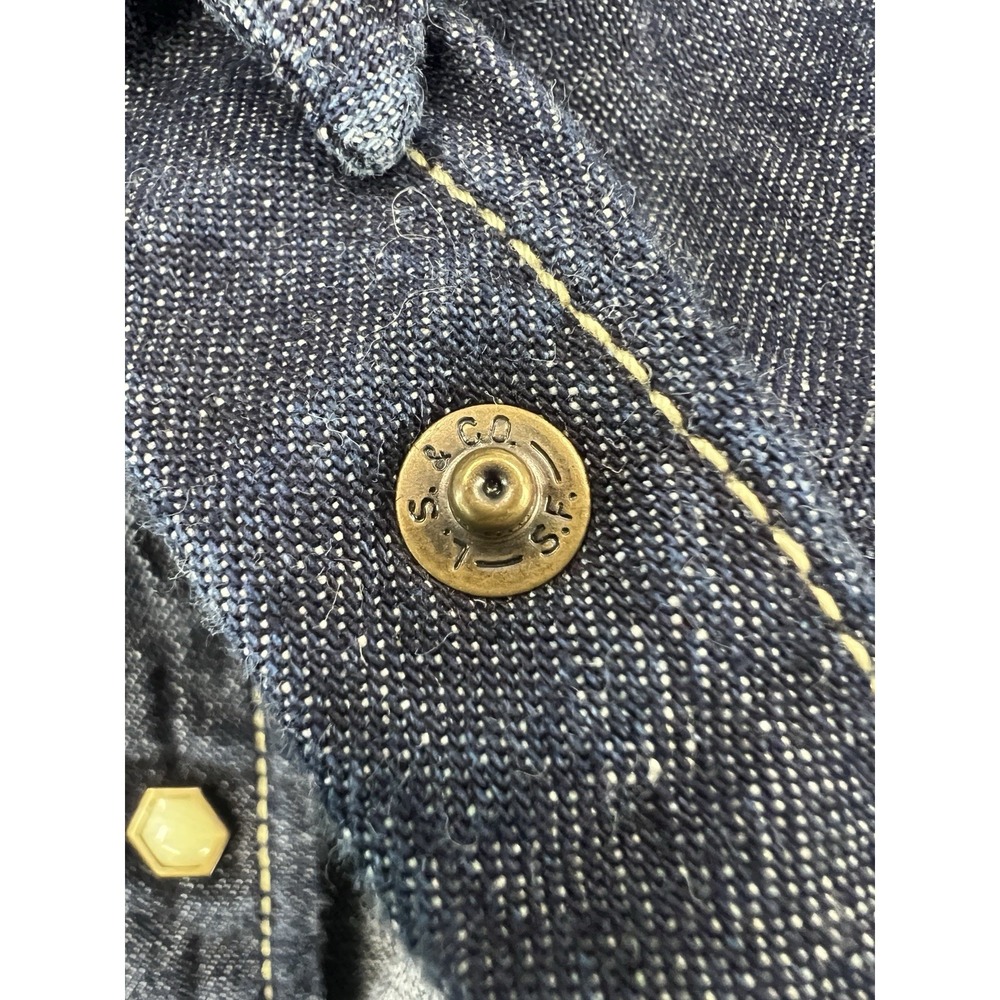 Levi's Shirt Mens L 1998 Universal Studios Wardrobe Denim Western Pearl Snap EUC - Picture 12 of 16